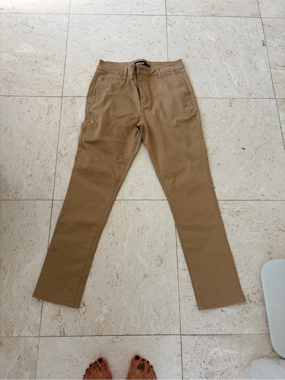 Tilly's Men's Khaki Straight-Leg Chinos